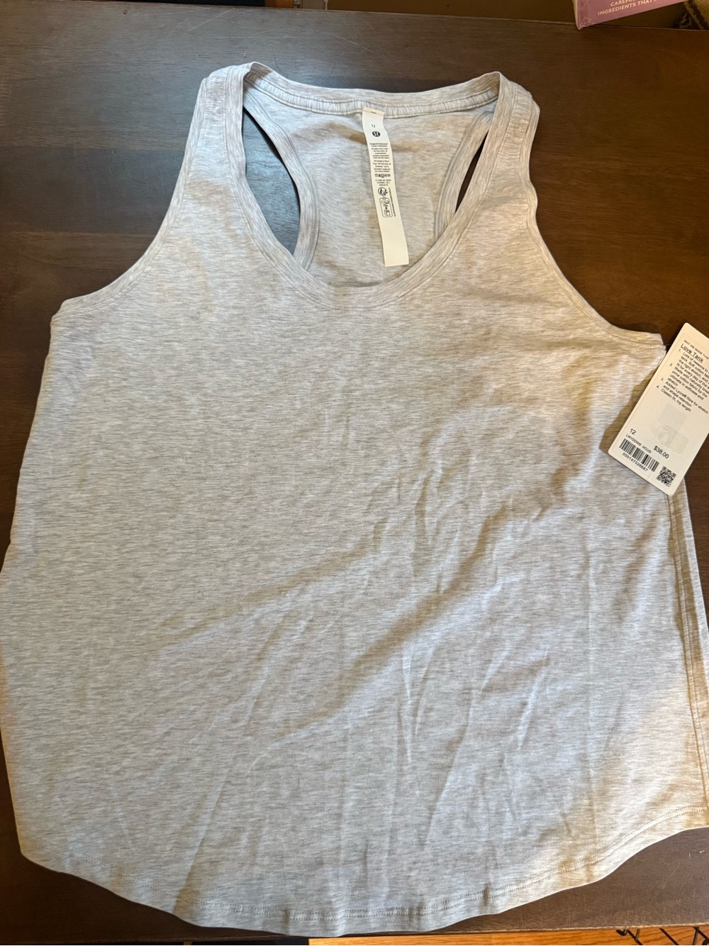 Lululemon Heather Grey Racerback Tank Top